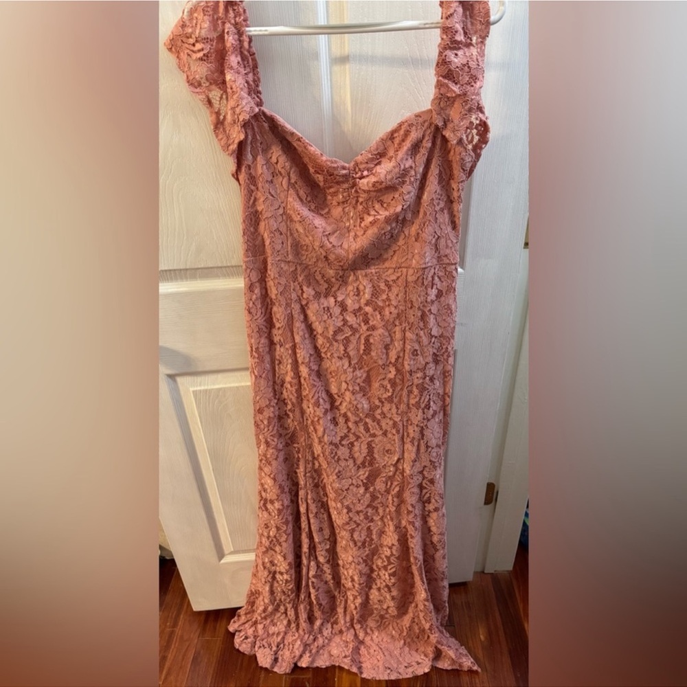 Lulu's Blush Pink Satin Dress
